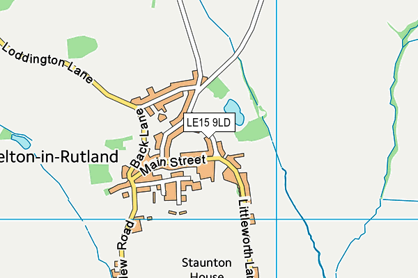 LE15 9LD map - OS VectorMap District (Ordnance Survey)