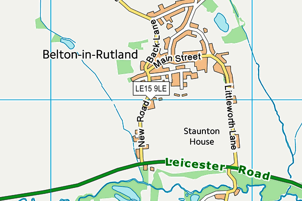 LE15 9LE map - OS VectorMap District (Ordnance Survey)