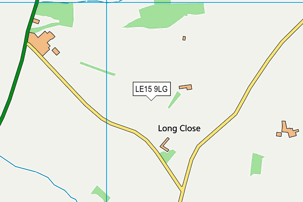 LE15 9LG map - OS VectorMap District (Ordnance Survey)