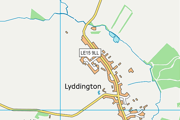 LE15 9LL map - OS VectorMap District (Ordnance Survey)