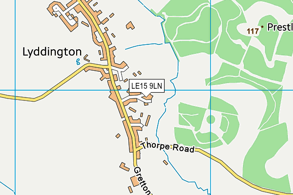 LE15 9LN map - OS VectorMap District (Ordnance Survey)