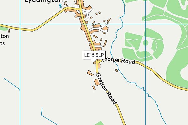 LE15 9LP map - OS VectorMap District (Ordnance Survey)