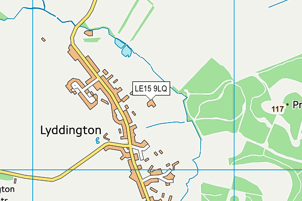 LE15 9LQ map - OS VectorMap District (Ordnance Survey)