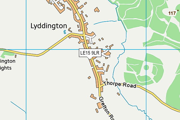 LE15 9LR map - OS VectorMap District (Ordnance Survey)