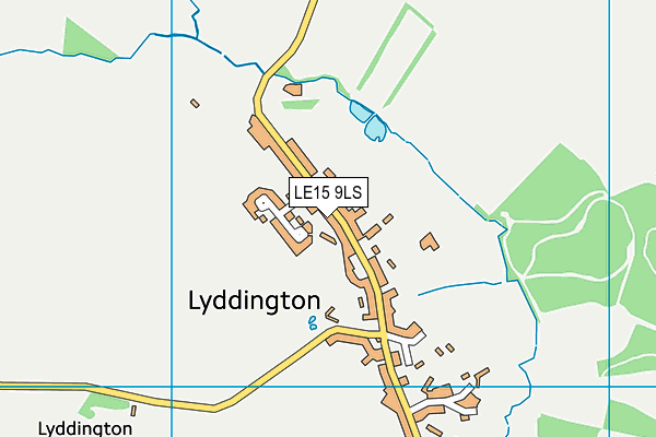 LE15 9LS map - OS VectorMap District (Ordnance Survey)