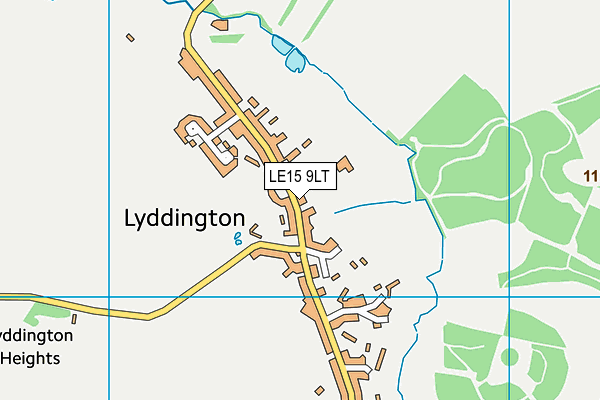 LE15 9LT map - OS VectorMap District (Ordnance Survey)