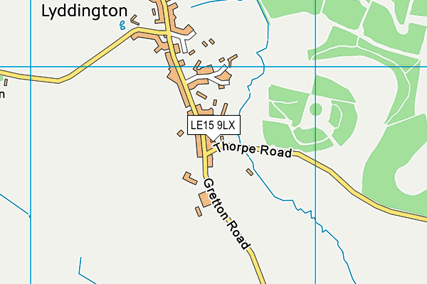 LE15 9LX map - OS VectorMap District (Ordnance Survey)
