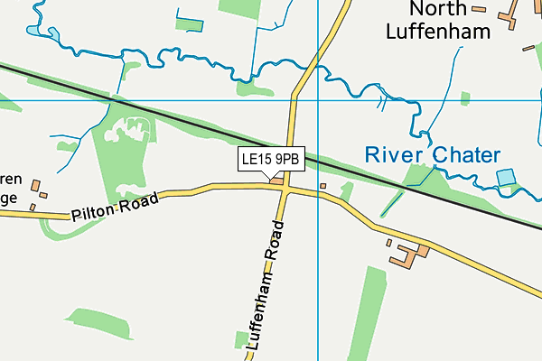 LE15 9PB map - OS VectorMap District (Ordnance Survey)