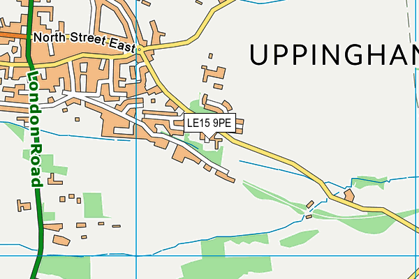 LE15 9PE map - OS VectorMap District (Ordnance Survey)