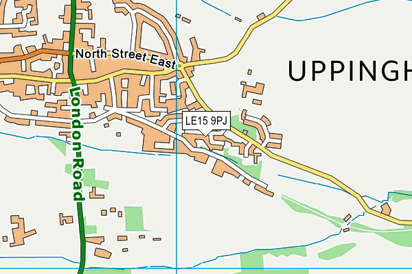 LE15 9PJ map - OS VectorMap District (Ordnance Survey)