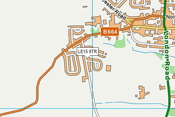 LE15 9TR map - OS VectorMap District (Ordnance Survey)