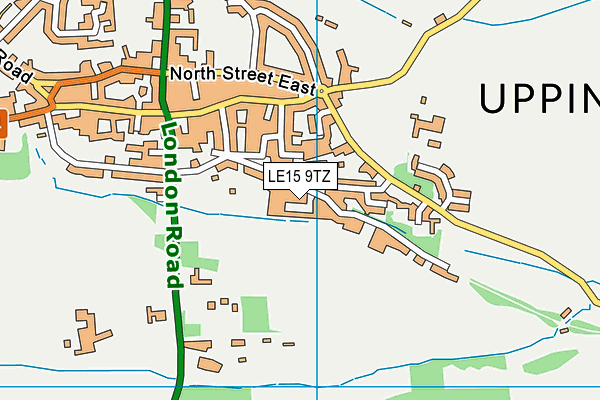 LE15 9TZ map - OS VectorMap District (Ordnance Survey)