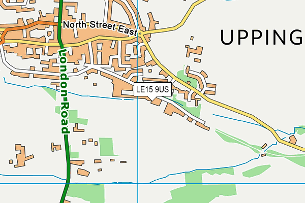 LE15 9US map - OS VectorMap District (Ordnance Survey)