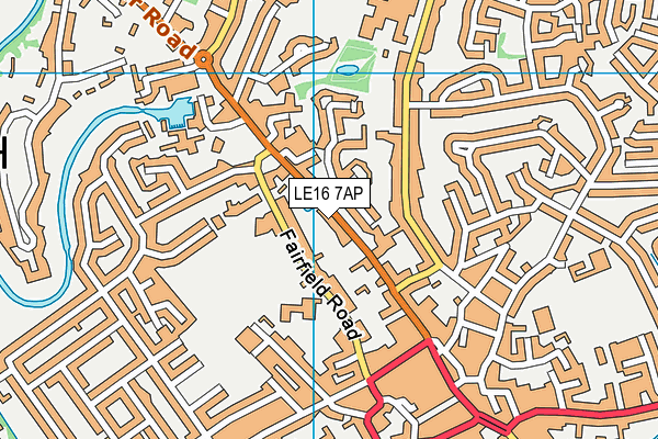 LE16 7AP map - OS VectorMap District (Ordnance Survey)