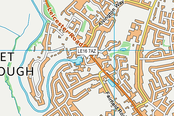 LE16 7AZ map - OS VectorMap District (Ordnance Survey)