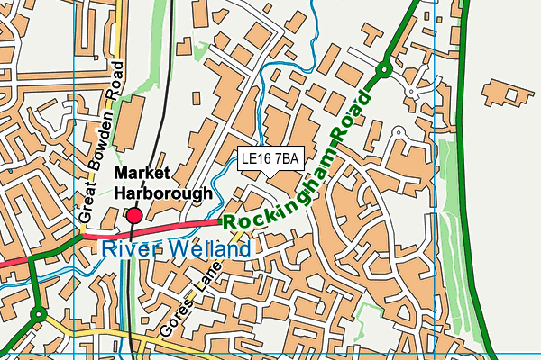 Snap Fitness (Market Harborough) map (LE16 7BA) - OS VectorMap District (Ordnance Survey)