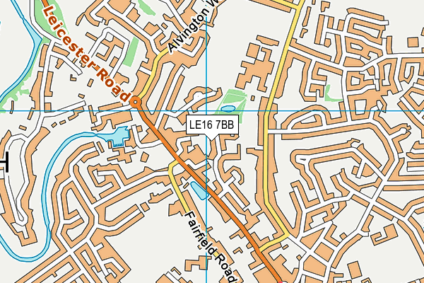 LE16 7BB map - OS VectorMap District (Ordnance Survey)