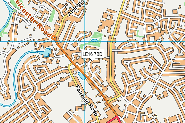 LE16 7BD map - OS VectorMap District (Ordnance Survey)