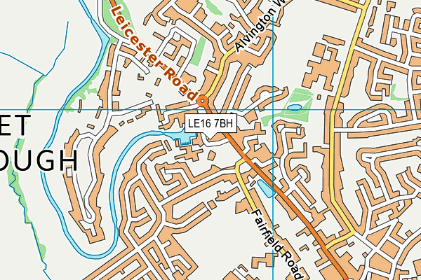 LE16 7BH map - OS VectorMap District (Ordnance Survey)