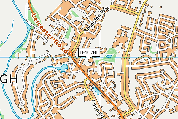 LE16 7BL map - OS VectorMap District (Ordnance Survey)