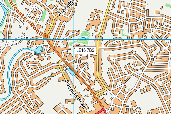LE16 7BS map - OS VectorMap District (Ordnance Survey)