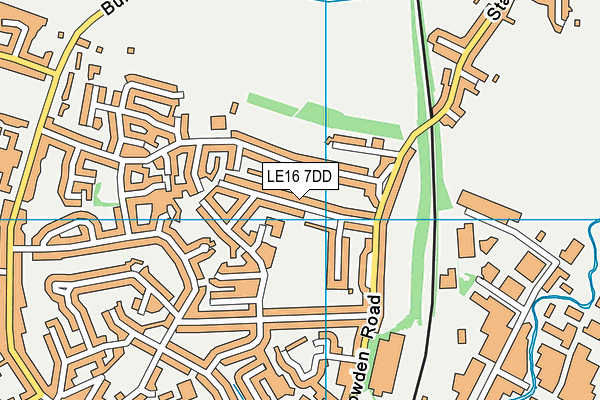 LE16 7DD map - OS VectorMap District (Ordnance Survey)