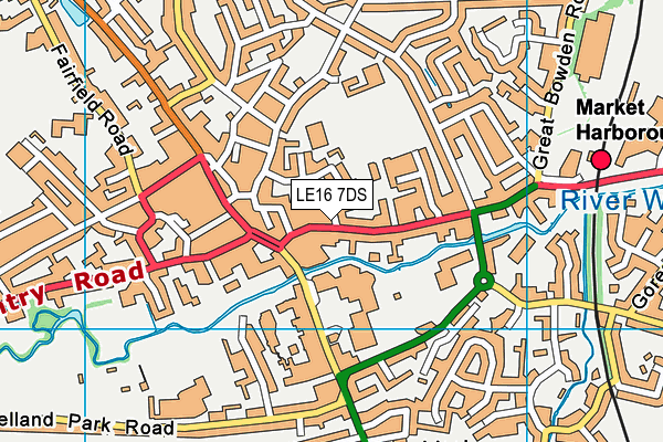 LE16 7DS map - OS VectorMap District (Ordnance Survey)