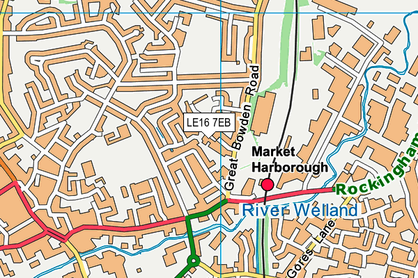 LE16 7EB map - OS VectorMap District (Ordnance Survey)