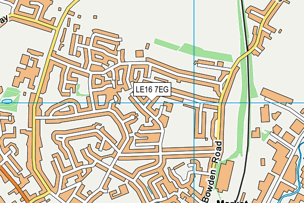 LE16 7EG map - OS VectorMap District (Ordnance Survey)