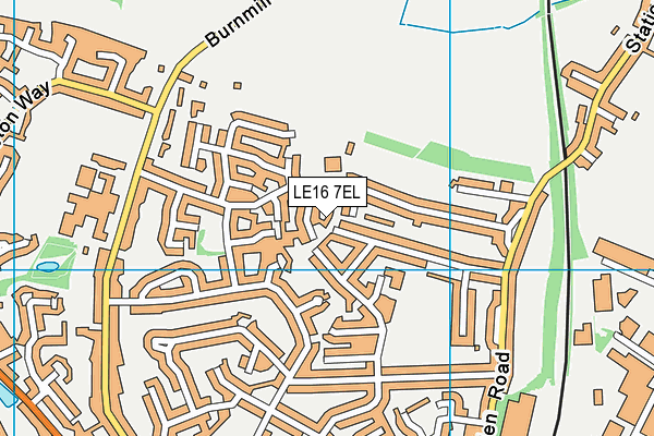 LE16 7EL map - OS VectorMap District (Ordnance Survey)