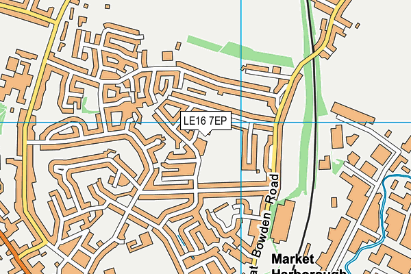 LE16 7EP map - OS VectorMap District (Ordnance Survey)
