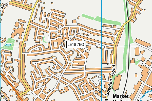 LE16 7EQ map - OS VectorMap District (Ordnance Survey)