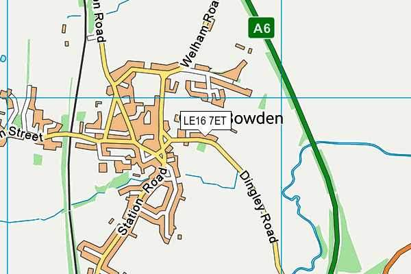 LE16 7ET map - OS VectorMap District (Ordnance Survey)
