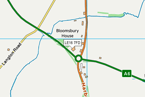 LE16 7FD map - OS VectorMap District (Ordnance Survey)