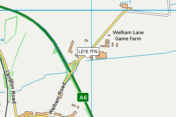 LE16 7FN map - OS VectorMap District (Ordnance Survey)