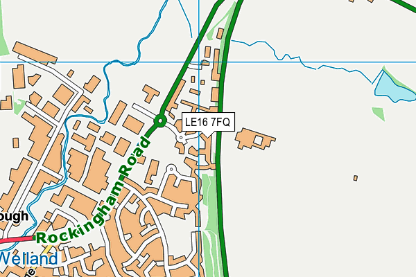 LE16 7FQ map - OS VectorMap District (Ordnance Survey)