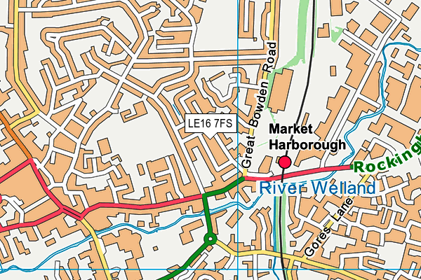 LE16 7FS map - OS VectorMap District (Ordnance Survey)