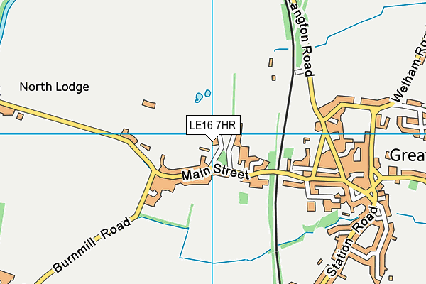 LE16 7HR map - OS VectorMap District (Ordnance Survey)