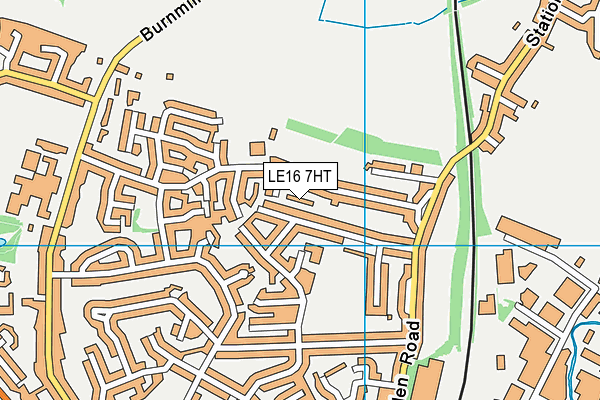 LE16 7HT map - OS VectorMap District (Ordnance Survey)