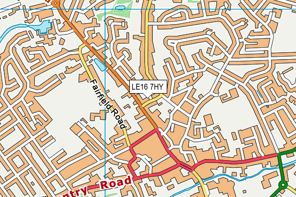 LE16 7HY map - OS VectorMap District (Ordnance Survey)