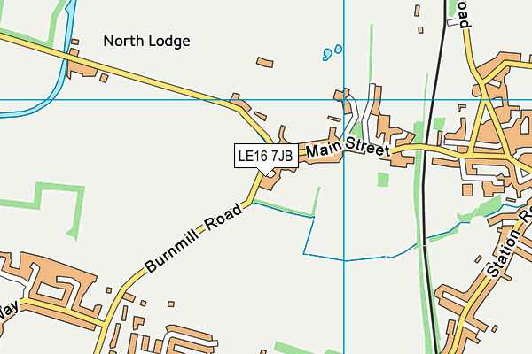 LE16 7JB map - OS VectorMap District (Ordnance Survey)