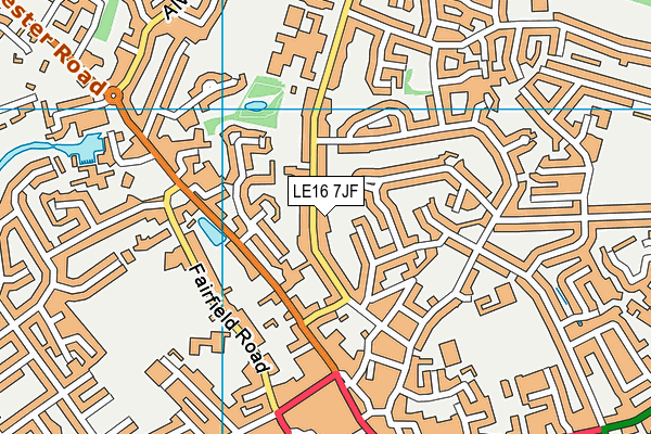 LE16 7JF map - OS VectorMap District (Ordnance Survey)