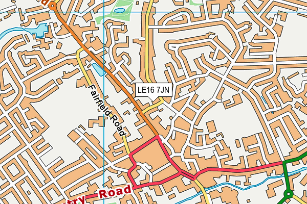 LE16 7JN map - OS VectorMap District (Ordnance Survey)