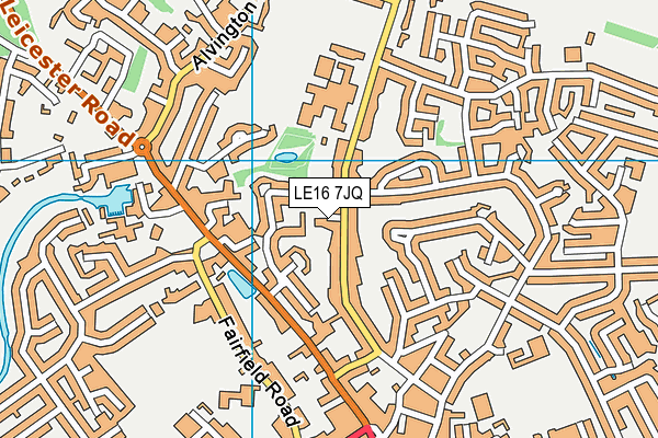 LE16 7JQ map - OS VectorMap District (Ordnance Survey)