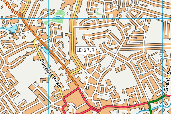 LE16 7JR map - OS VectorMap District (Ordnance Survey)