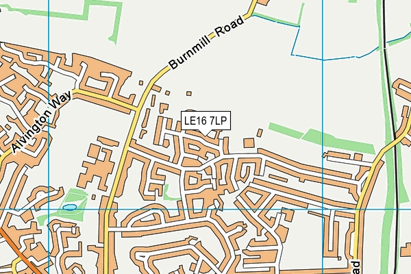 LE16 7LP map - OS VectorMap District (Ordnance Survey)