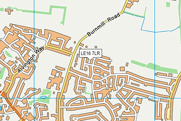 LE16 7LR map - OS VectorMap District (Ordnance Survey)