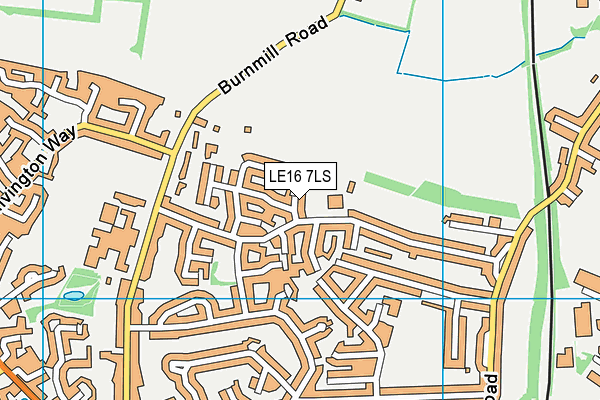 LE16 7LS map - OS VectorMap District (Ordnance Survey)