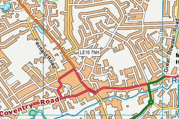 LE16 7NH map - OS VectorMap District (Ordnance Survey)