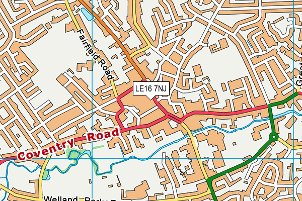 LE16 7NJ map - OS VectorMap District (Ordnance Survey)